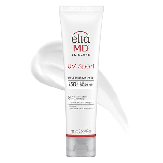 Eltamd UV Sport Sunscreen, Water and Sweat Resistant 80 Min, SPF 50 | for Face and Body, Absorbs Quickly, Non-Greasy Formula Ideal for Sports and Outdoor Activities, for All Skin Types