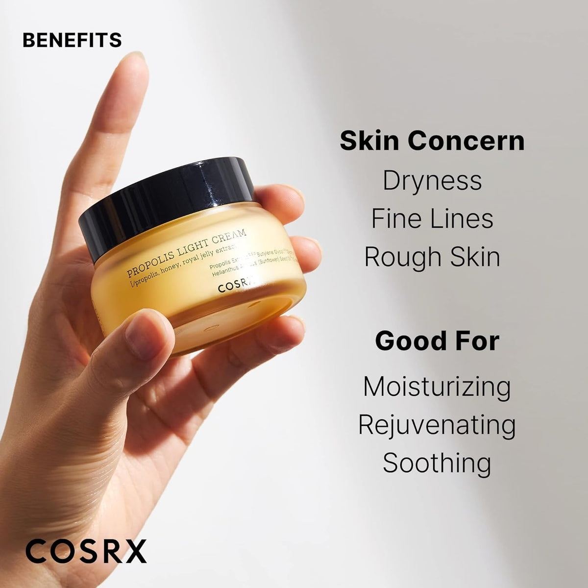 64% Propolis Honey Lightweight Cream, Instant Golden Glow,2.19 Fl.Oz | Hydrating Day, Night Moisturizer, Nourishing Care for Dull, Dry Skin, Non-Sticky Finish, Korean Skin Care