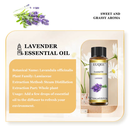 10Ml Pure Natural Essential Oil Lavender Jasmine Eucalyptus Vanilla Sandalwood Sweet Orange Lemon Oregano Neroli Fragrance