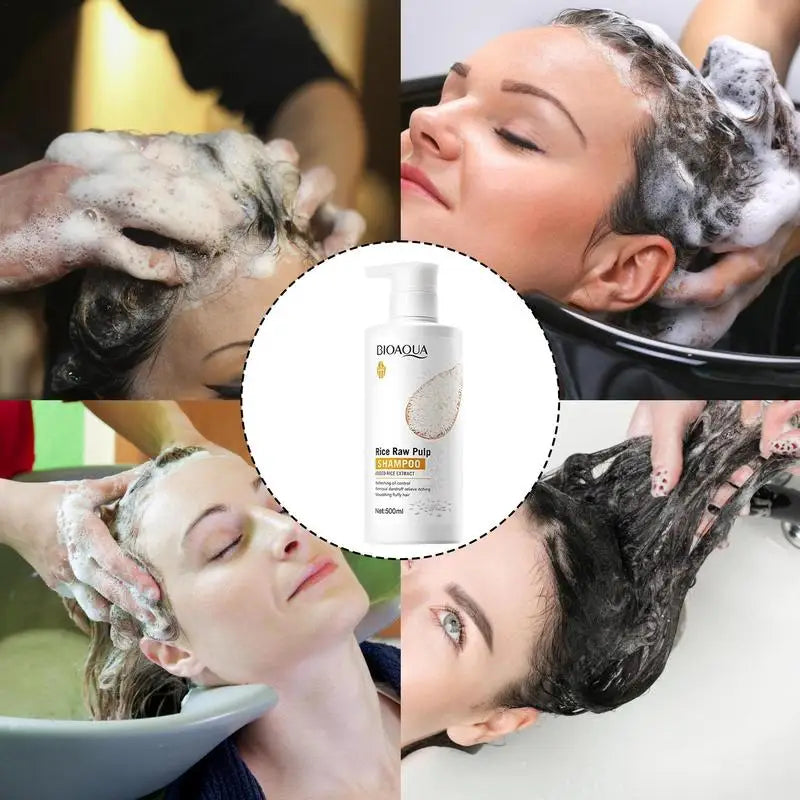 Rice Moisturizing Shampoo Hair Strengthening Shampoo for Hair Cleansing Brittle and Dry Hair Moisturizer for Dry Oily Hair For
