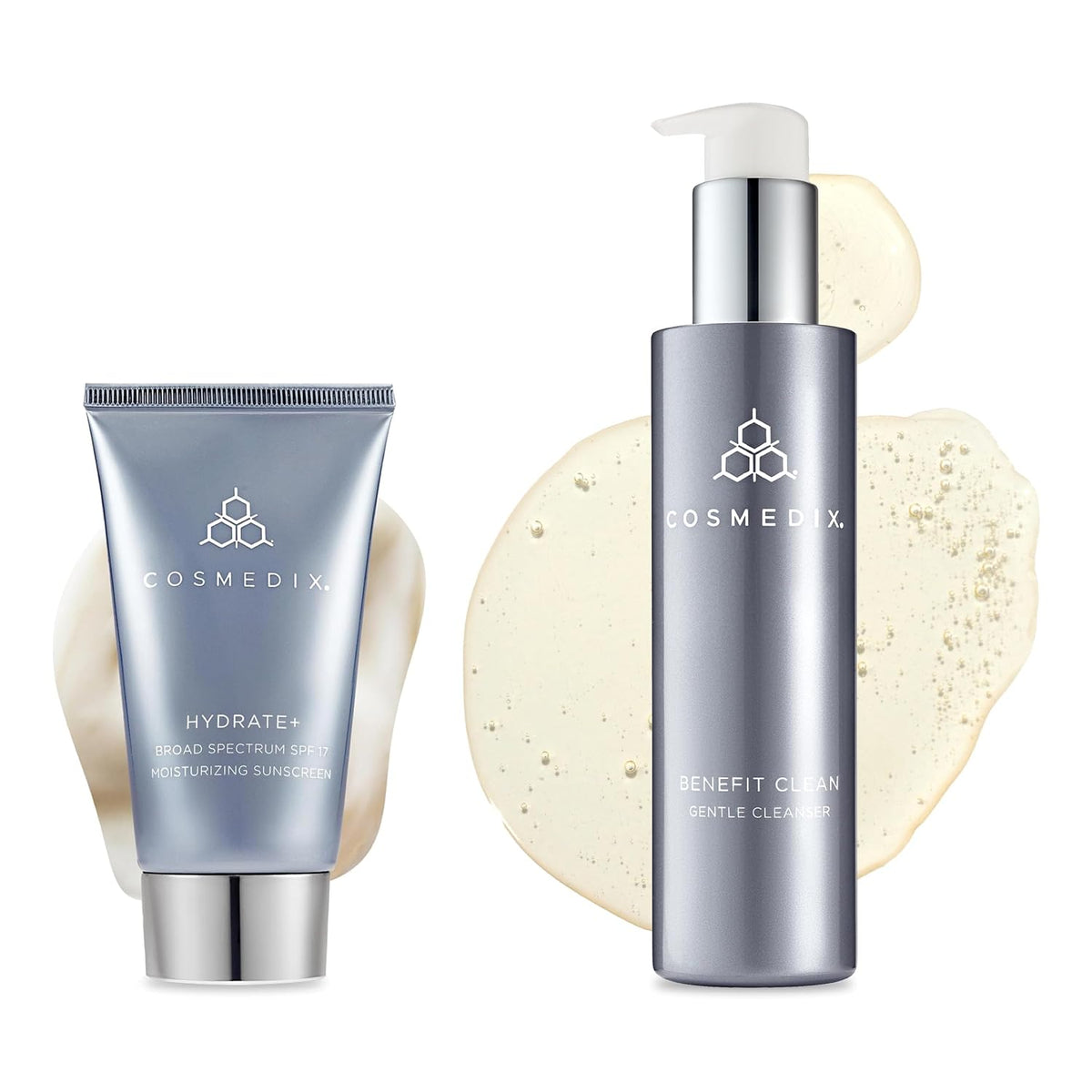 COSMEDIX Hydrate plus Sunscreen with Broad Spectrum SPF 17 - Moisturizing Face & Body Sun Screen for Travel & Daily Skin Care - Sunblock for Skin Elasticity, Dewy & Radiant Glow - 60 G / 2 Oz