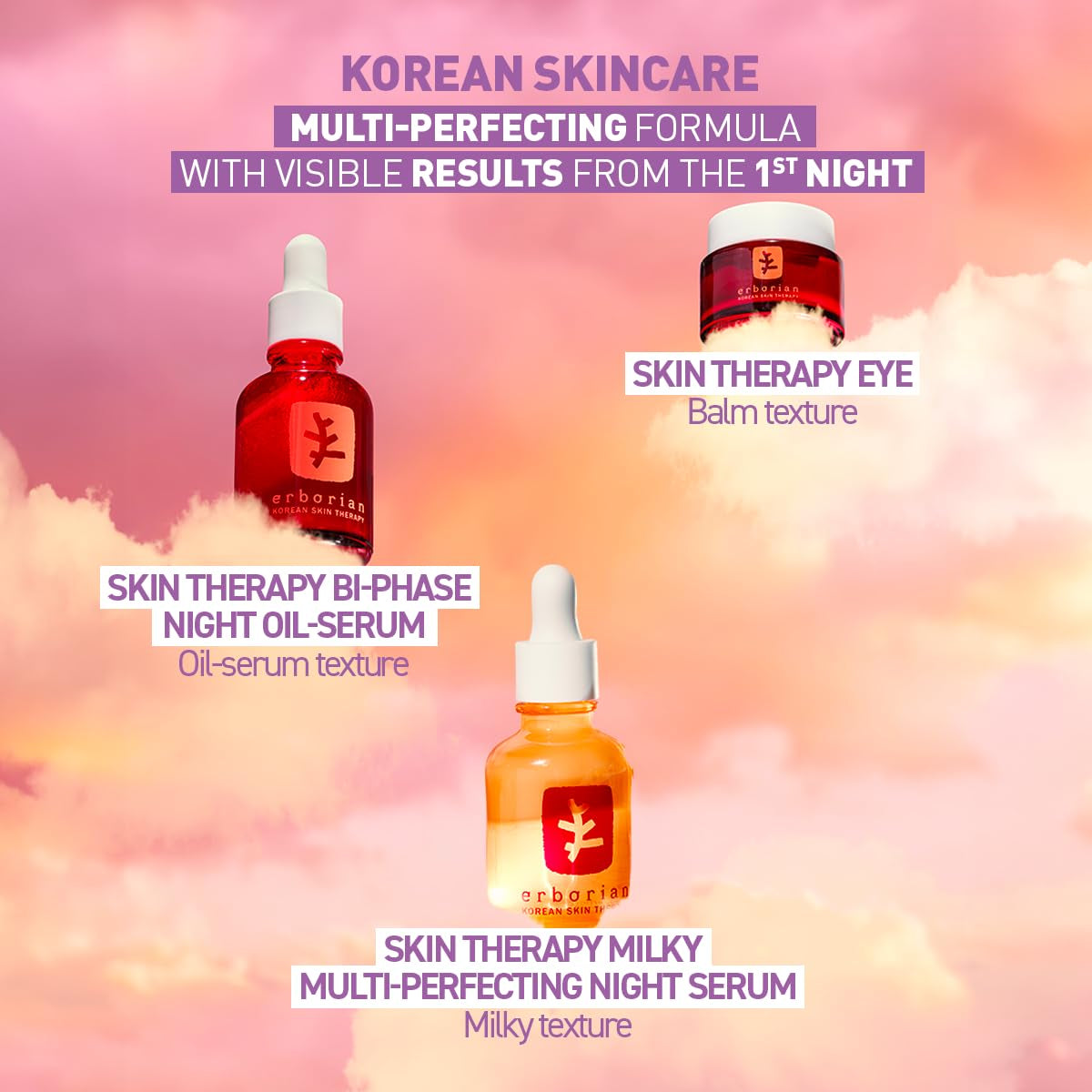 Erborian Multi-Perfecting Night Serum, Oil & Milky Formula, Korean Skincare