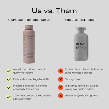 Balancing Shampoo and Restoring Serum - anti Dandruff Shampoo & Serum for Flaky, Itchy, Oily, & Dry Scalp - Nourishes Scalp, Reduces Breakage & Flakes - Color-Safe, Sulfate-Free, Paraben-Free