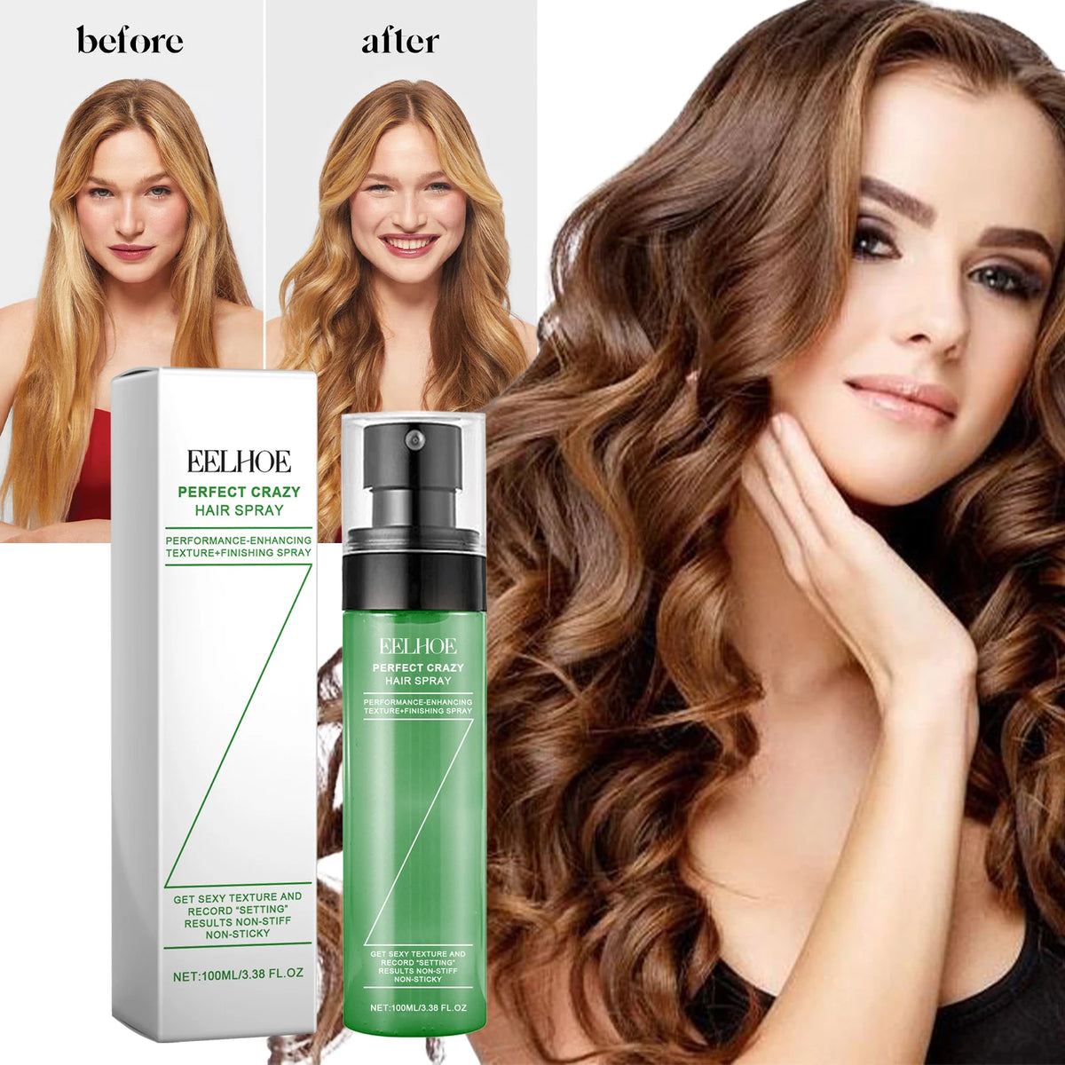 No Wash Dry Hair Spray Refreshing Hair Styling Spray Fluffy Hair Care Oil Control Free Air and Fluffy Dry Shampoo Spray