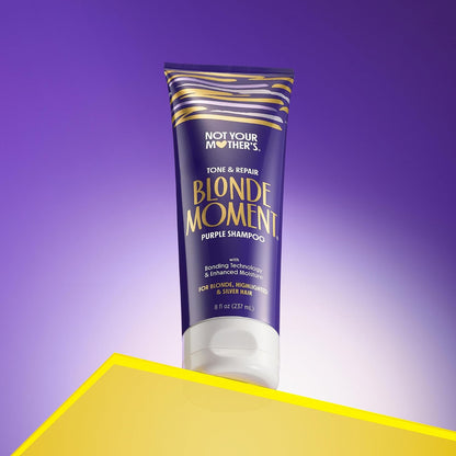 Blonde Moment Purple Shampoo and Conditioner (2-Pack) - 8 Fl Oz - Ideal for Blonde, Highlighted Brunette, Silver Hair - Helps with Bonding, Anti-Brass Toning, Repair, and Hydration