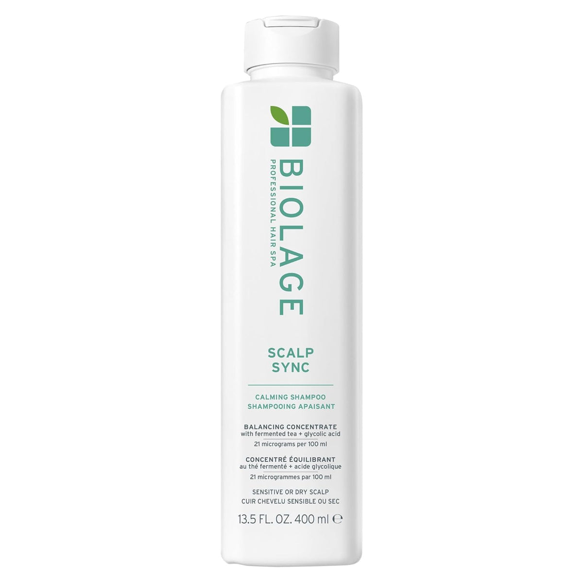 Biolage Scalp Sync Calming Shampoo – for Sensitive Scalps | Fermented Tea Blend, Glycolic Acid, Vegan, Paraben-Free, Gently Cleanses, Hydrates, Soothes
