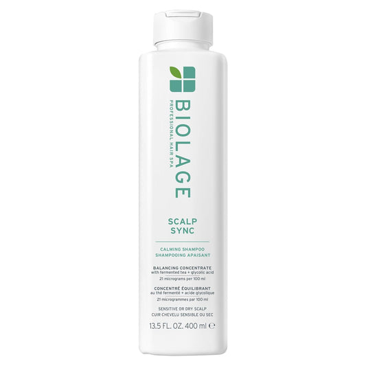 Biolage Scalp Sync Calming Shampoo – for Sensitive Scalps | Fermented Tea Blend, Glycolic Acid, Vegan, Paraben-Free, Gently Cleanses, Hydrates, Soothes