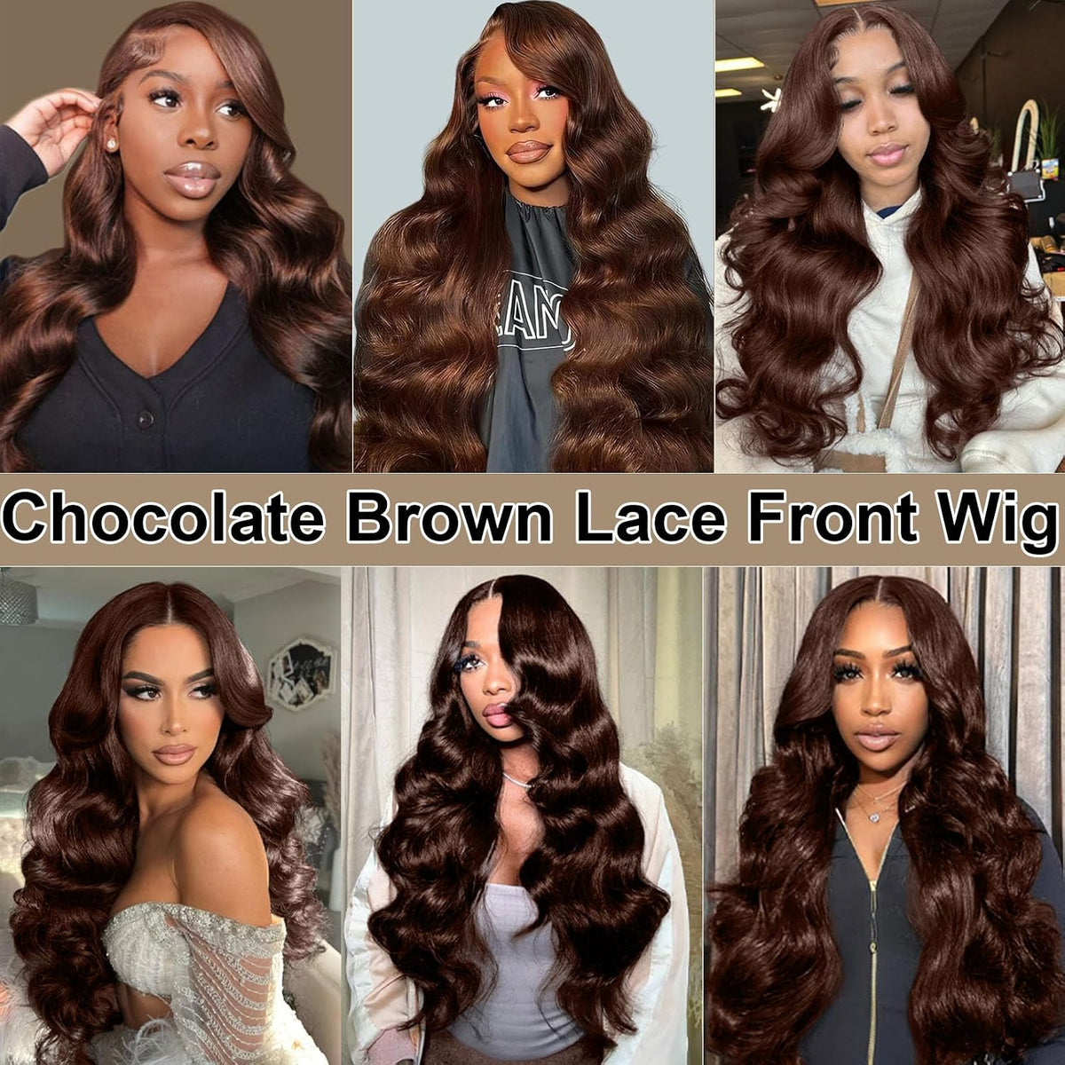 32 Inch 5X5 HD Transparent Lace Front Wigs Human Hair Body Wave - 180% Density Pre Plucked Glueless Frontal Wigs with Baby Hair Chocolate Brown Wig for Women