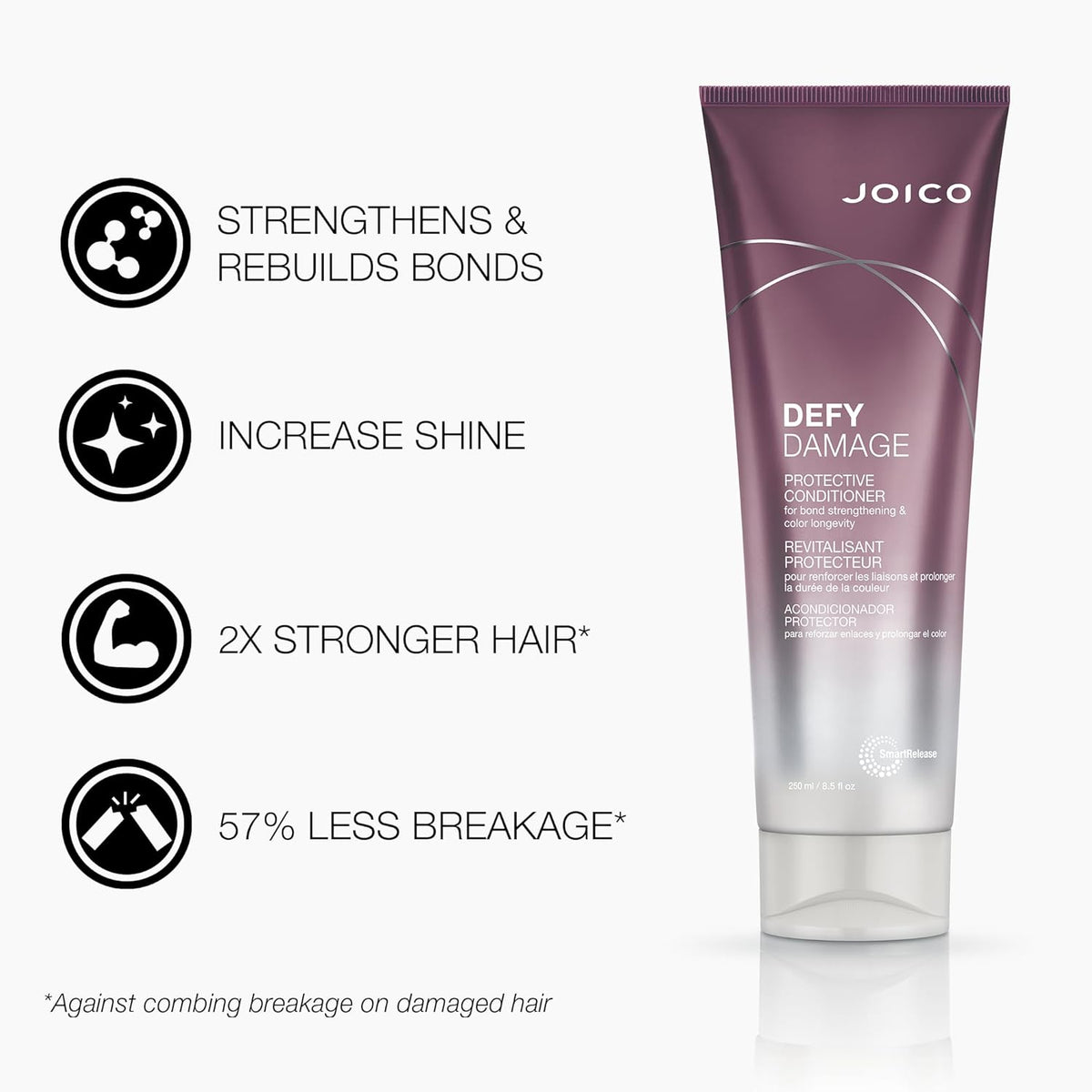 Joico Defy Damage Protective Shampoo & Conditioner Set | for Color-Treated Hair | Strengthen Bonds & Preserve Hair Color | with Moringa Seed Oil & Arginine