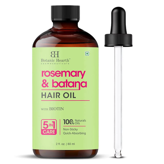Rosemary & Batana Hair Oil (2 Fl Oz) | Revitalizing and Strengthening Hair Treatment for Fuller, Healthier-Looking Hair | Paraben Free | Suitable for All Hair Types