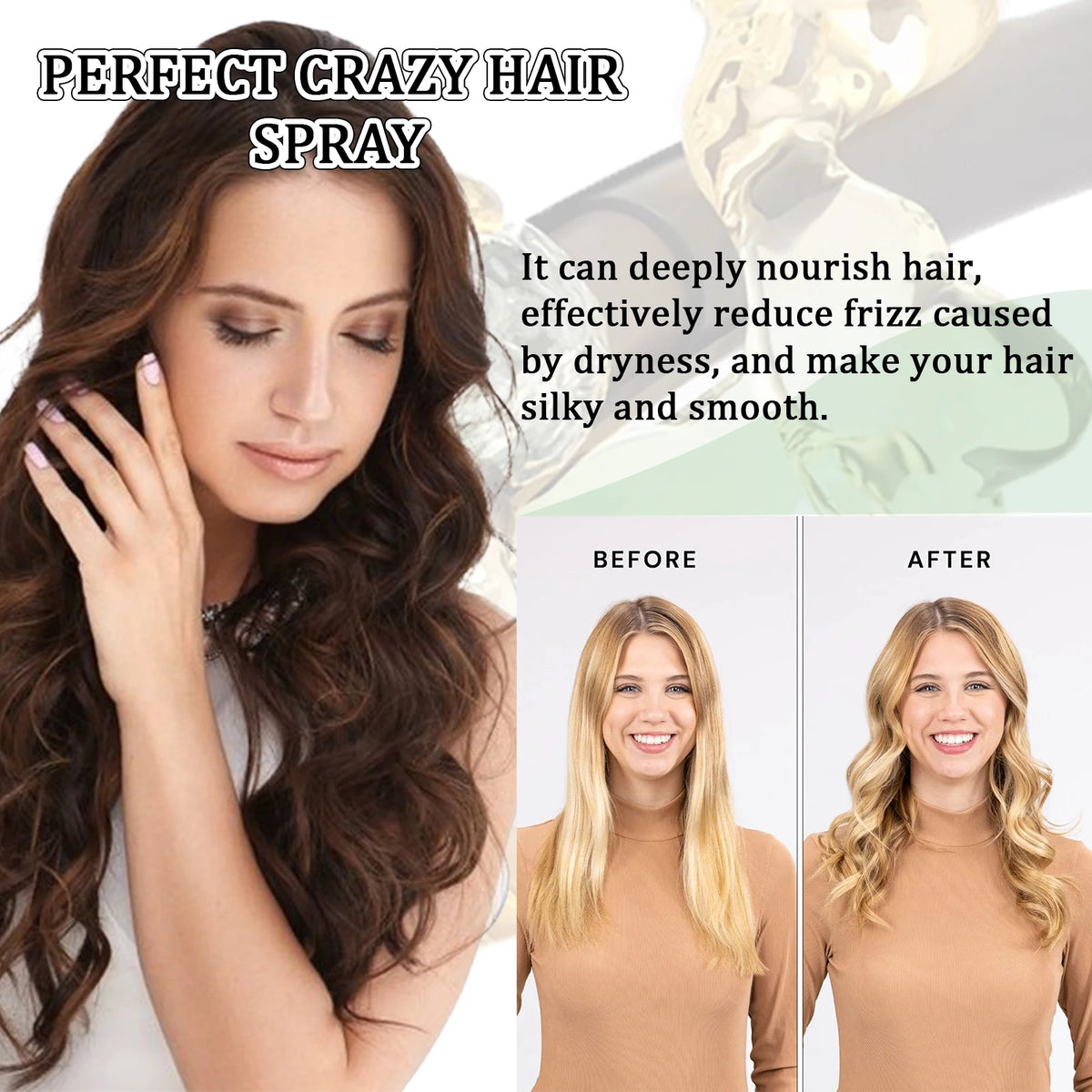 No Wash Dry Hair Spray Refreshing Hair Styling Spray Fluffy Hair Care Oil Control Free Air and Fluffy Dry Shampoo Spray