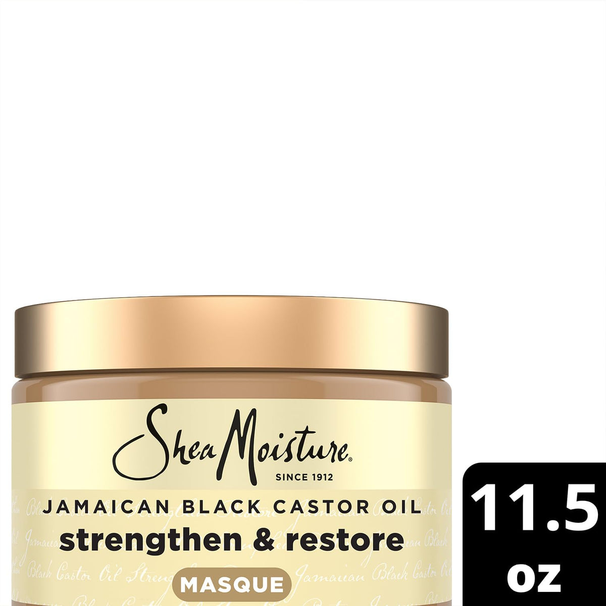Shea Moisture Hair Mask 2-Pack – Jamaican Black Castor Oil Strengthen & Restore Masque for Repairing Dry, Damaged Hair, 12 Oz Ea