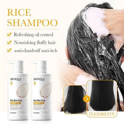 Rice Moisturizing Shampoo Hair Strengthening Shampoo for Hair Cleansing Brittle and Dry Hair Moisturizer for Dry Oily Hair For
