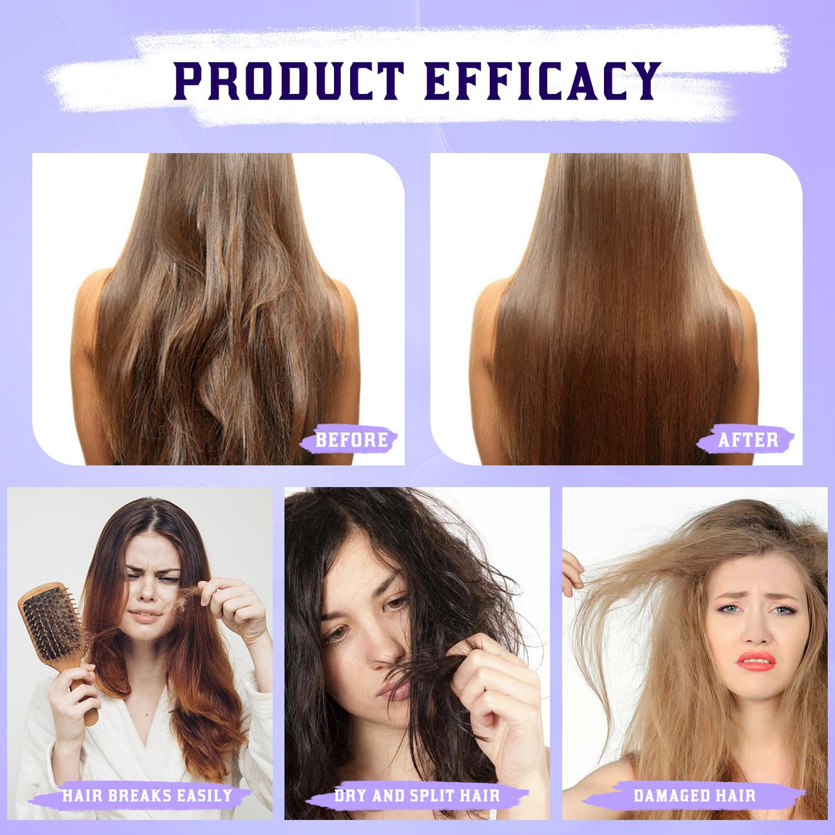 No Bald Hair Growth Oil Blend, Deep Conditioning Hair Mask, Suitable for All Hair Types