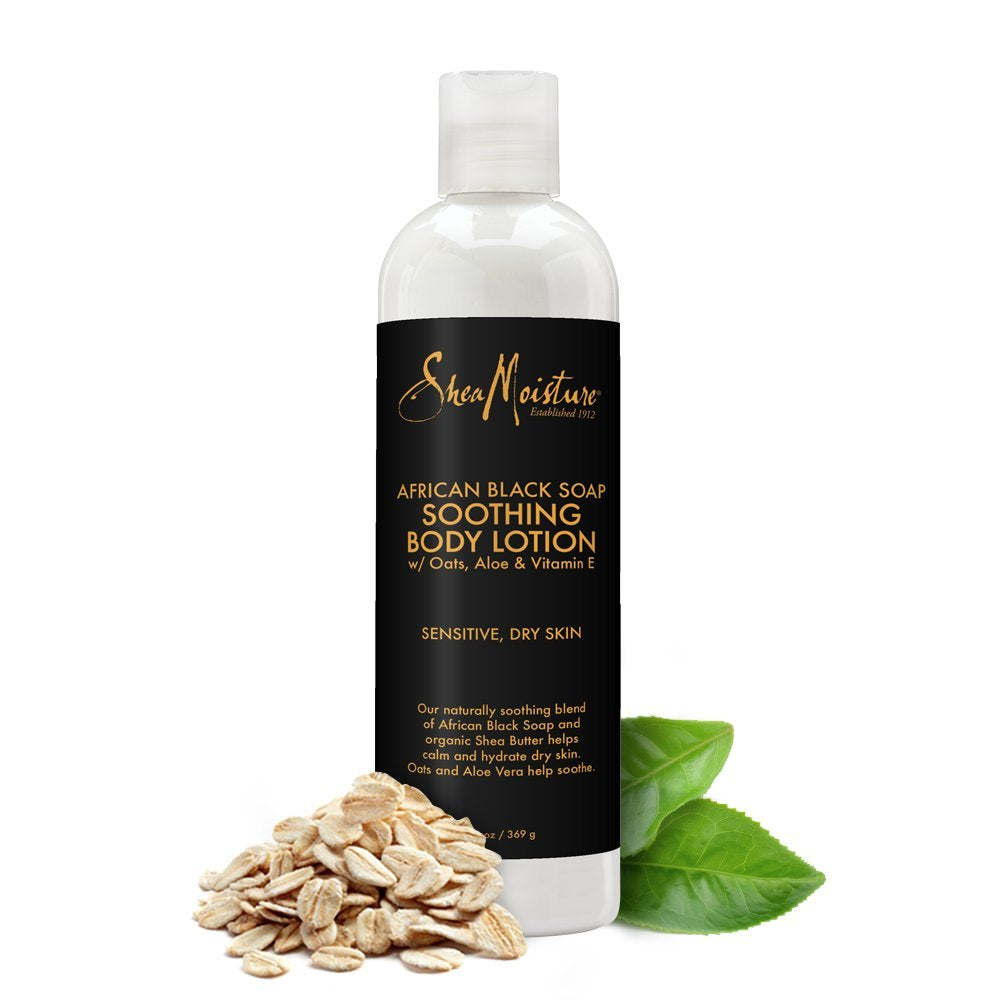 Sheamoisture Soothing Body Lotion for Troubled Skin African Black Soap Lotion with Shea Butter 13 Oz