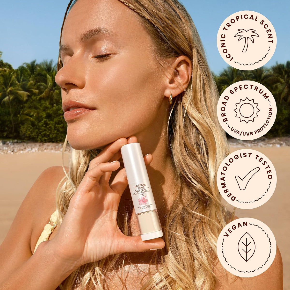 Mineral Powder Sunscreen Brush SPF 30, 0.15 Oz | Mineral Sunscreen for Face, Translucent Matte Finish, Travel Size, Use under or over Makeup, Non-Comedogenic