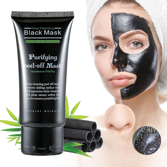 Blackhead Remover - Charcoal Peel off Facial Mask, Nose Blackhead Remover Mask, Pore Remover, Deep Cleansing Blackhead Pores Acne for All Skin Types (Brown)