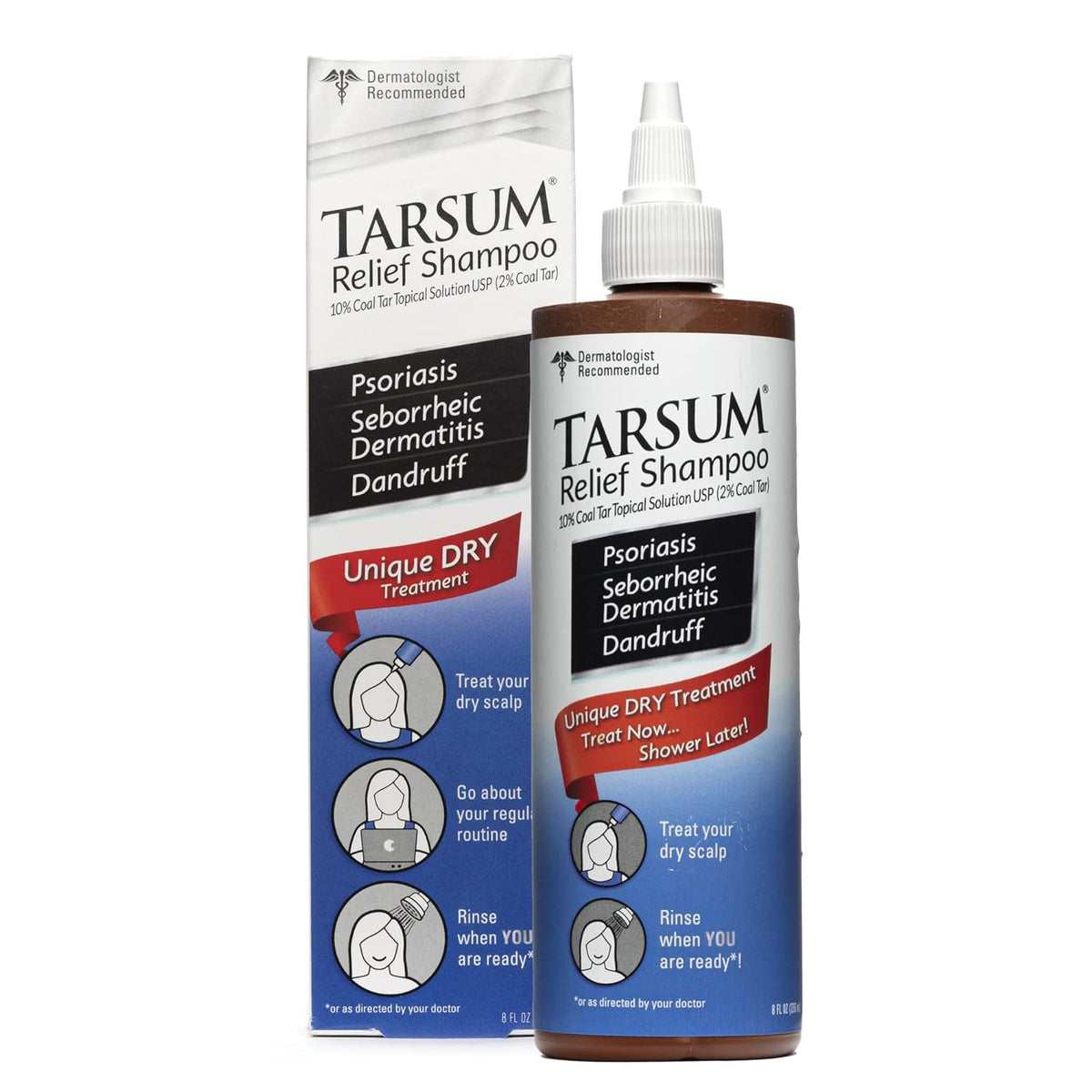 Extra Strength Psoriasis Shampoo - Coal Tar Shampoo and Conditioner for Scalp Psoriasis, Seborrheic Dermatitis, Severe Dandruff, & Eczema - Exfoliating Relief for Flaky, & Itchy Scalp (8 Oz)