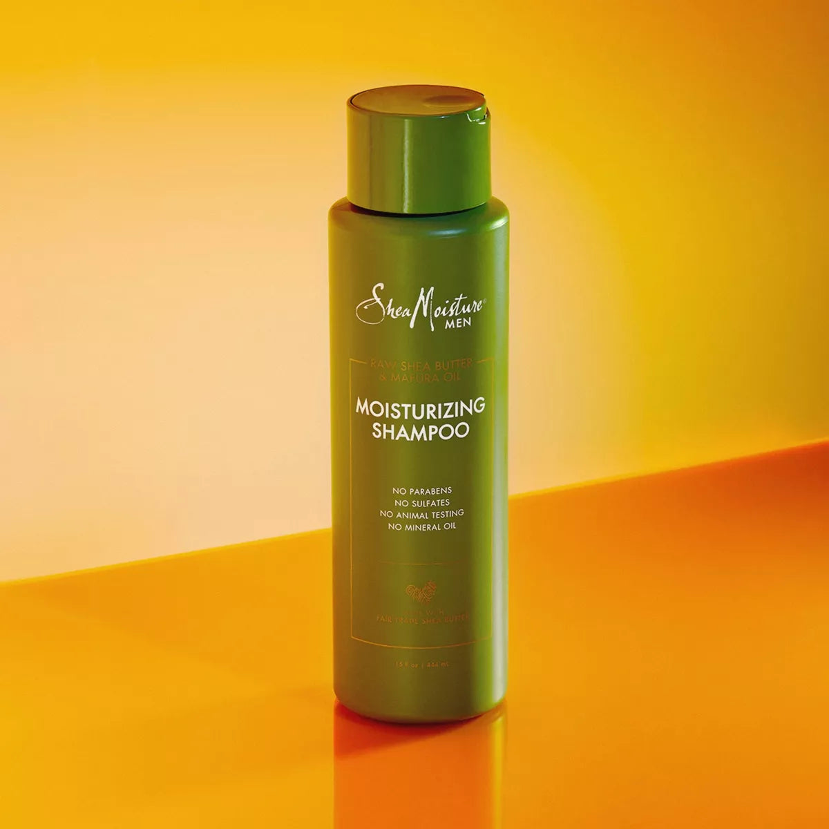 Sheamoisture Men Moisturizing Shampoo - Raw Shea Butter & Mafura Oil - 15 Fl Oz: Textured Hair, Sulfate-Free, Liquid