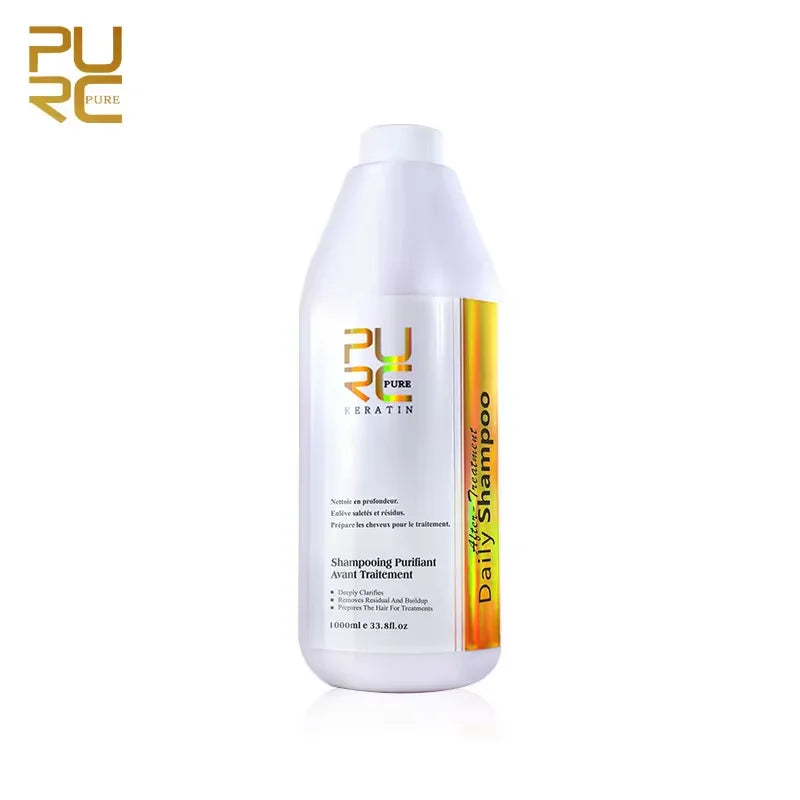 Hair Purifying Shampoo Conditioner Keratin Straightening Treatment Cleaning Soft Smooth Hair Scalp Hair Care Salon Products