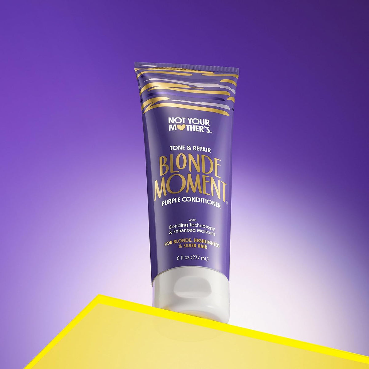 Blonde Moment Purple Shampoo and Conditioner (2-Pack) - 8 Fl Oz - Ideal for Blonde, Highlighted Brunette, Silver Hair - Helps with Bonding, Anti-Brass Toning, Repair, and Hydration