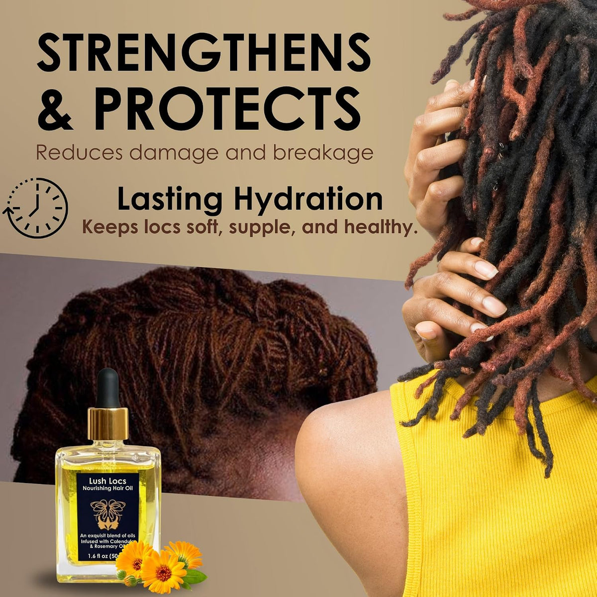 Rosemary Hair Oil for Locs, Dreadlocks & Sisterlocks, 1.6 Oz