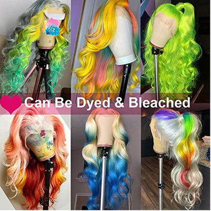 613 Blonde Body Wave Lace Front Wigs Human Hair 13X4 Brazilian Human Hair Wigs for Women 613 Blonde Lace Frontal Wigs Pre Plucked with Baby Hair 200% Density (26 Inch, 613 13X4 Body)