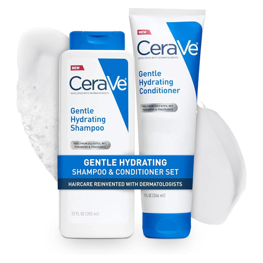 Gentle Hydrating Shampoo and Conditioner Bundle with Hyaluronic Acid | Leaves Hair and Scalp Soft and Healthy-Looking with Ceramides, Niacinamide and a Color Safe Formula, for All Hair Types