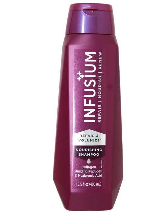 Repair and Volumize Shampoo - Clarifying Shampoo for All Hair Types - Increases Moisture Retention with Collagen Building Peptides - 13.5 Oz