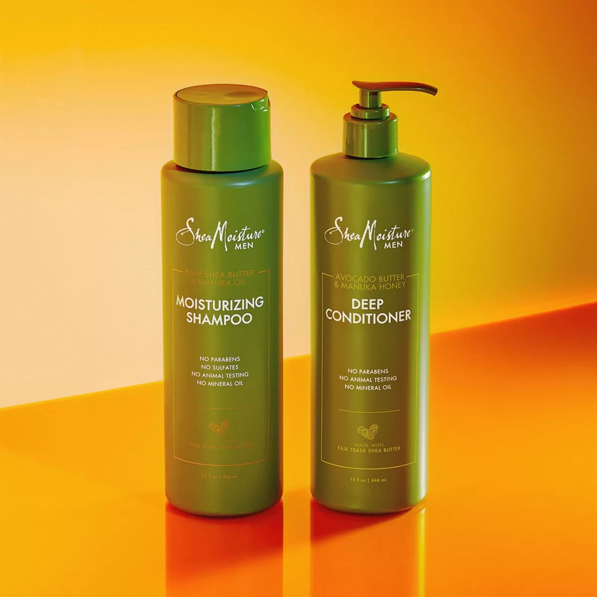Sheamoisture Men Moisturizing Shampoo - Raw Shea Butter & Mafura Oil - 15 Fl Oz: Textured Hair, Sulfate-Free, Liquid