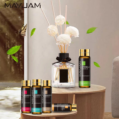with Dropper 10Ml Essential Oil for Humidifier Diffusers Lavender Eucalyptus Vanilla Sandalwood Camphor Aromatic Oil Gift