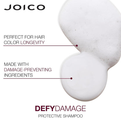 Joico Defy Damage Protective Shampoo & Conditioner Set | for Color-Treated Hair | Strengthen Bonds & Preserve Hair Color | with Moringa Seed Oil & Arginine