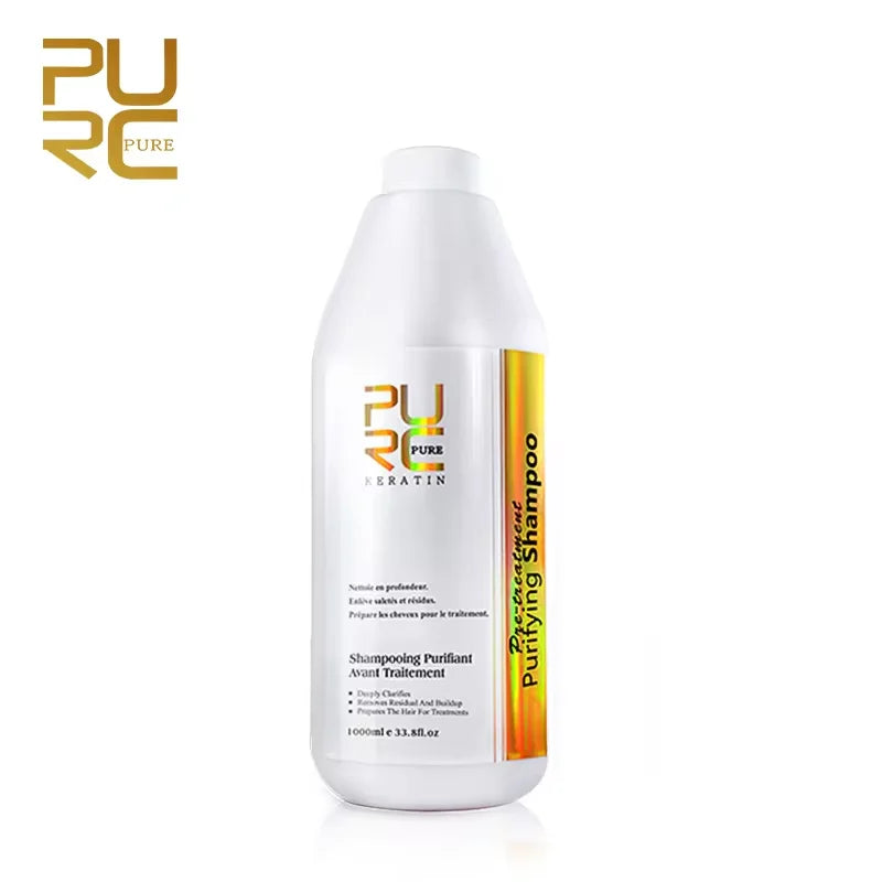 Hair Purifying Shampoo Conditioner Keratin Straightening Treatment Cleaning Soft Smooth Hair Scalp Hair Care Salon Products