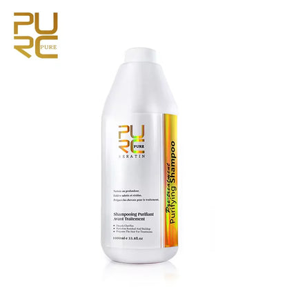 Hair Purifying Shampoo Conditioner Keratin Straightening Treatment Cleaning Soft Smooth Hair Scalp Hair Care Salon Products