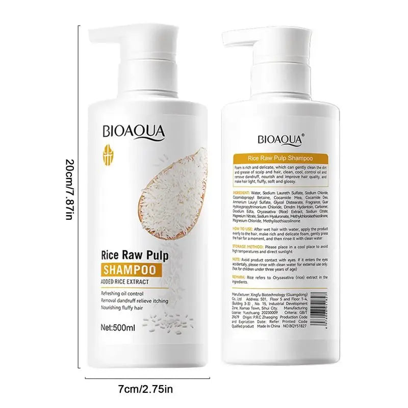 Rice Moisturizing Shampoo Hair Strengthening Shampoo for Hair Cleansing Brittle and Dry Hair Moisturizer for Dry Oily Hair For