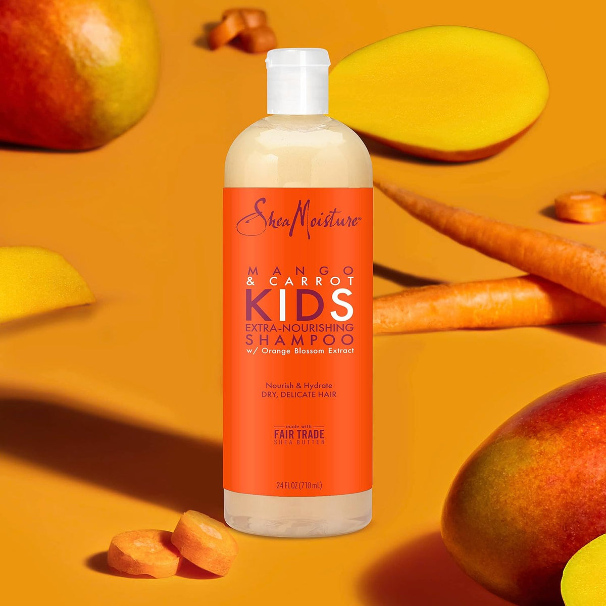 Sheamoisture Kids Shampoo Extra-Nourishing Mango & Carrot for Dry, Delicate Hair 24 Fl Oz
