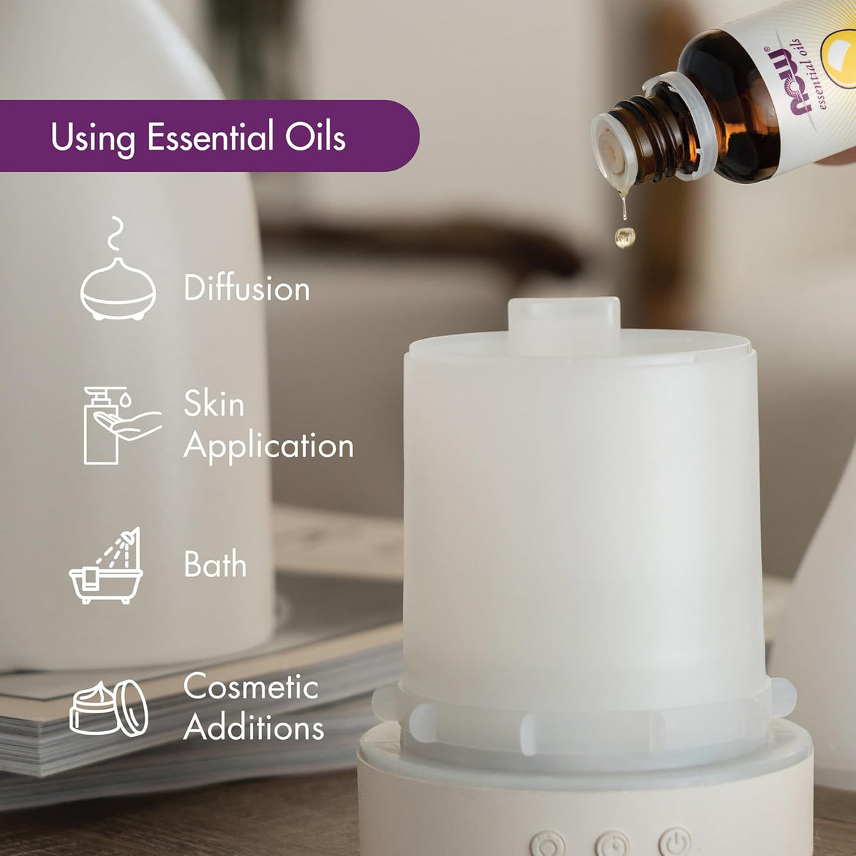 NOW Essential Oils, Vetiver Oil, Steam Distilled, Undiluted, 10 Ml