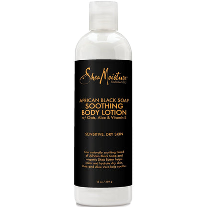 Sheamoisture Soothing Body Lotion for Troubled Skin African Black Soap Lotion with Shea Butter 13 Oz