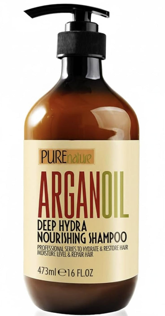 Moroccan Argan Oil Shampoo - Sulfate SLS Paraben Free Moisturizing Treatment for Women and Men - for All Types Including Curly, Dry, Damaged and Oily Hair - Hydrating and Nourishing - Salon Grade