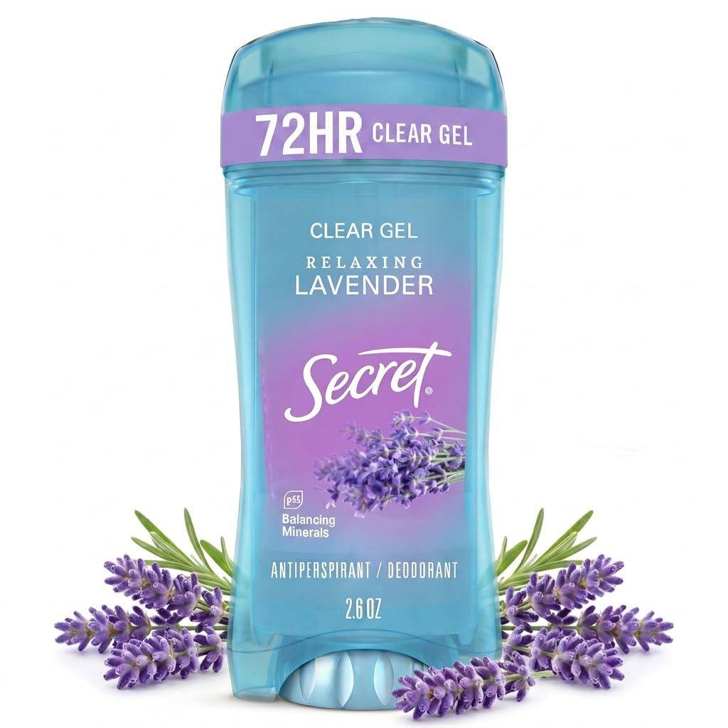 Fresh Antiperspirant Deodorant for Women, 72Hr Breathable Sweat & Odor Protection, Instant Freshness & Gentle, PH Balancing Minerals, Clear Gel, Relaxing Lavender Scent, 2.6 Oz