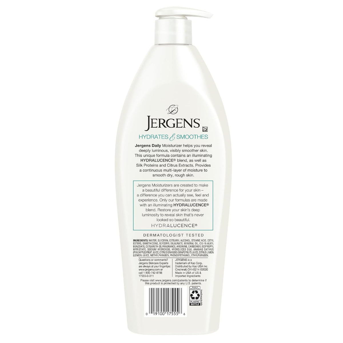 Daily Moisture Body Lotion for Dry Skin, 21 Fl Oz | Silk Proteins, Citrus Extracts, Instantly Relieves Roughness, Smooths Texture, Long-Lasting Moisture