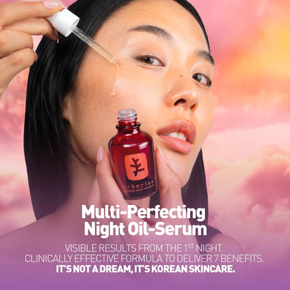 Erborian Multi-Perfecting Night Serum, Oil & Milky Formula, Korean Skincare