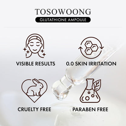 Glutathione 2% Serum, Dark Spots & Elasticity, Radiant Complexion | 2% (20,000Ppm) Glutathione, Niacinamide, Hyaluronic Acid for Dark Spots & Skin Elasticity, Glow, Korean Skincare, 1.01 Fl Oz