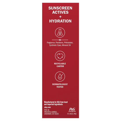 Hyaluronic SPF 30 Hydrating Moisturizer with Sunscreen, Broad Spectrum SPF 30, Fragrance-Free, 1.7 Oz