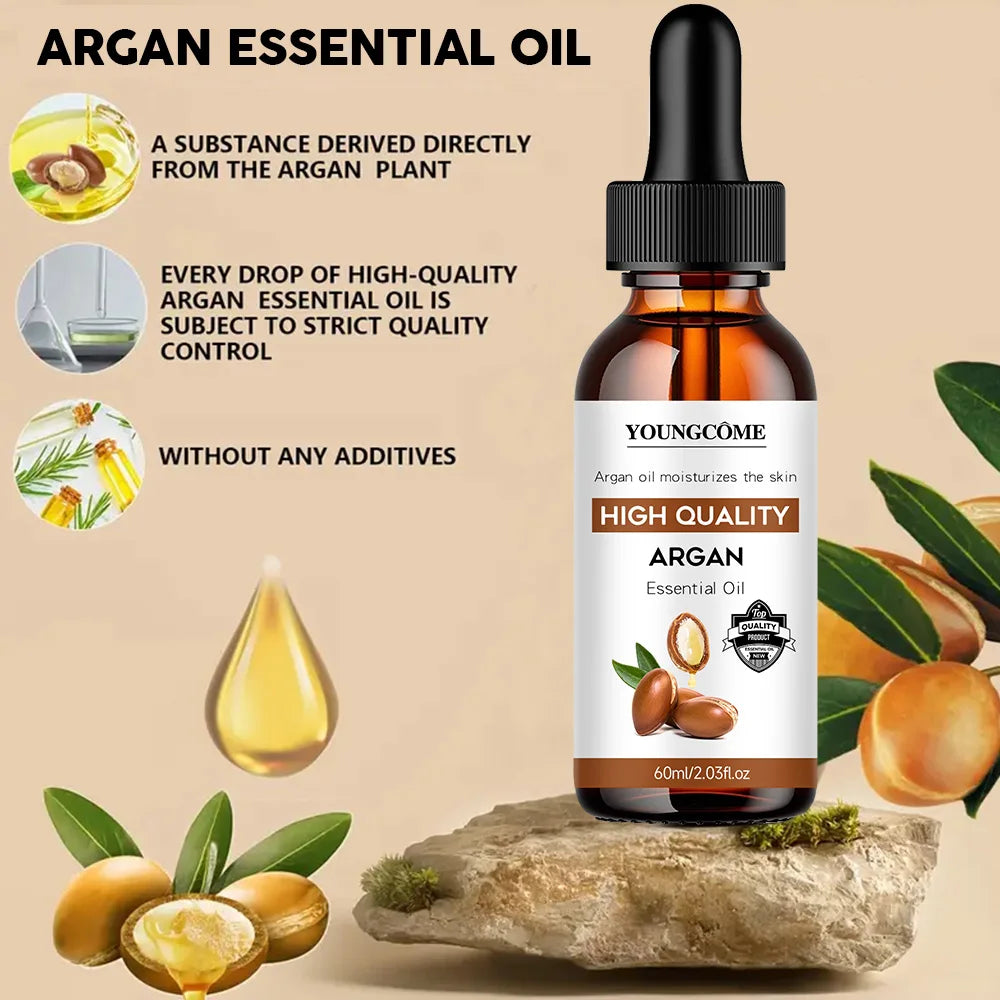 Moroccan Argan Oil Hair Serum Lightweight Hair Oil Mist for Split Ends, Frizzy Hair and Flyaways, Hair Oil Repair- Gloss Shine