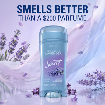 Fresh Antiperspirant Deodorant for Women, 72Hr Breathable Sweat & Odor Protection, Instant Freshness & Gentle, PH Balancing Minerals, Clear Gel, Relaxing Lavender Scent, 2.6 Oz