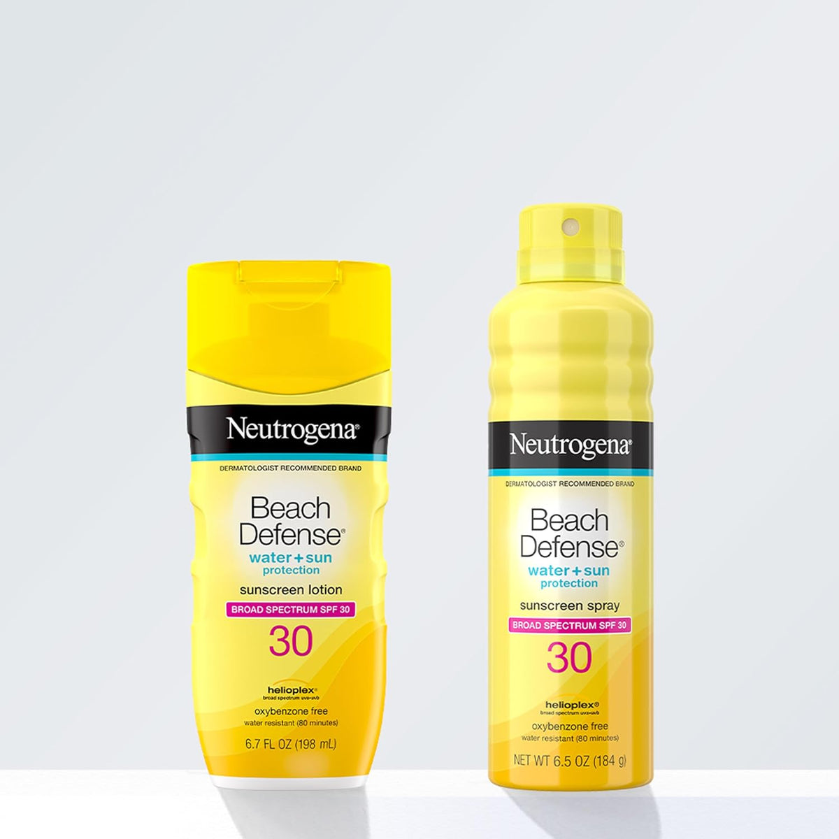 Neutrogena Beach Defense Sunscreen Spray, SPF 30, 6.5 Oz | Face & Body, Broad Spectrum UVA/UVB Protection, Lightweight Sunscreen, Water-Resistant (80 Min), Hawaii Act 104 Compliant