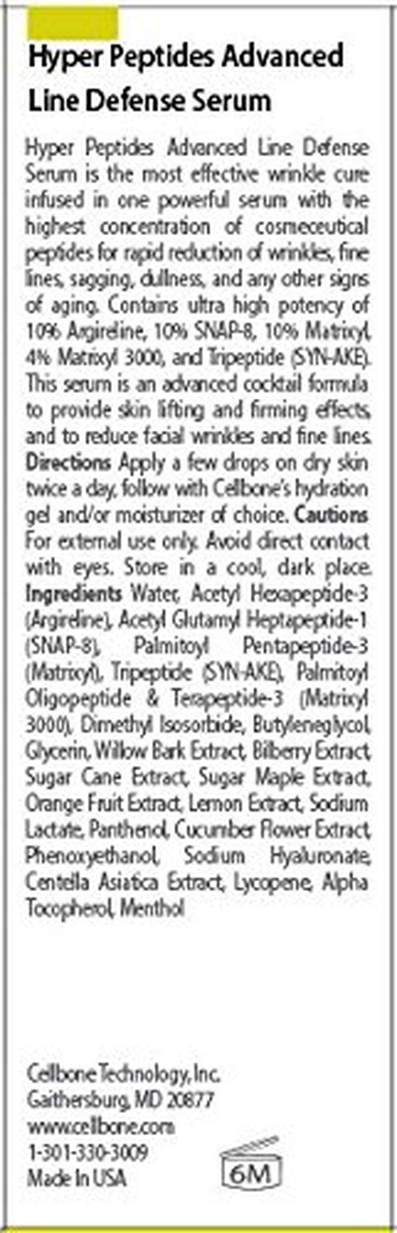 Hyper Peptides - Advanced Line Defense Serum 1 Fl. Oz | Multi-Peptide Anti-Aging Formula