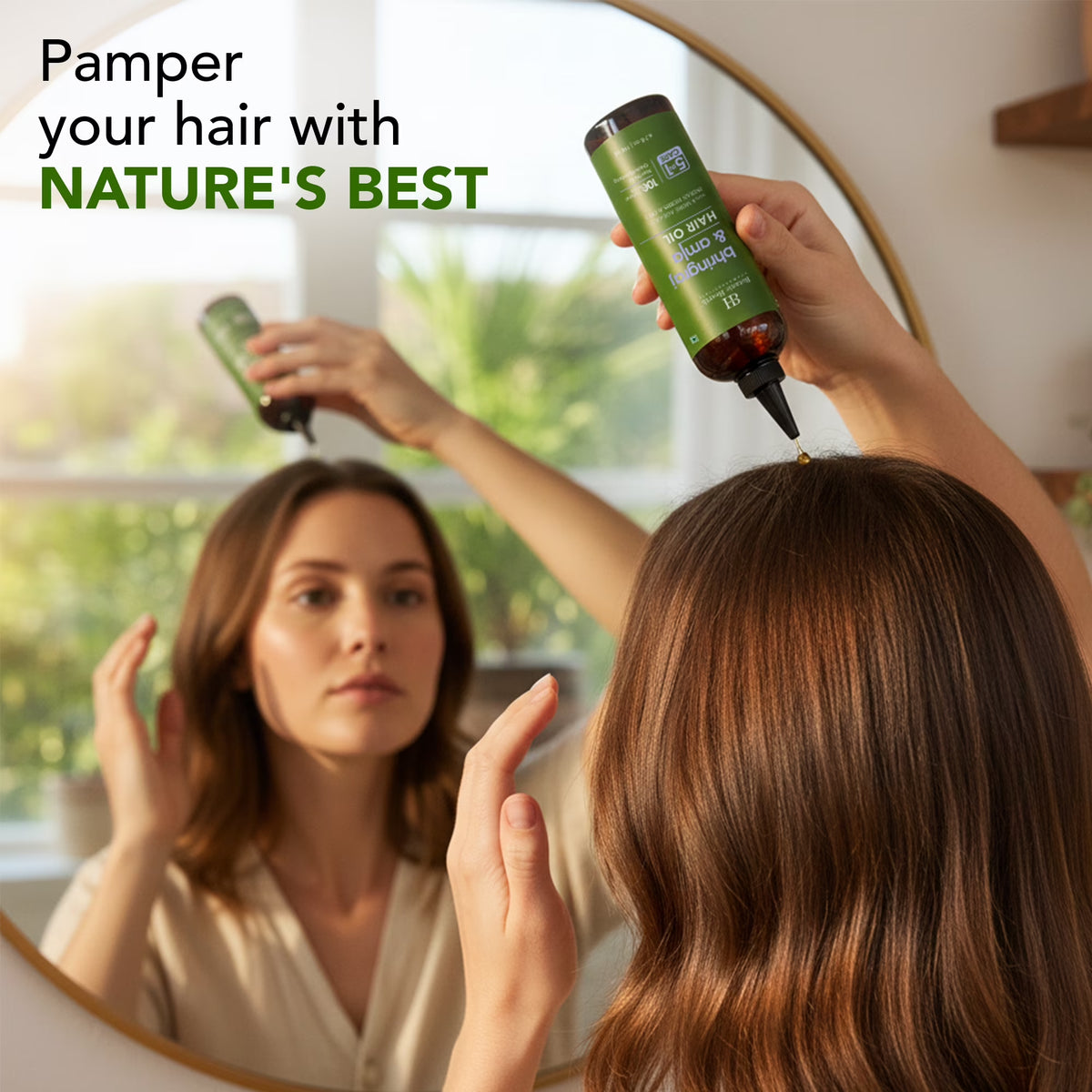 Bhringraj & Amla Hair Oil | Nourishing Scalp & Hair Oil for Dry, Frizzy Hair | Supports Fuller-Looking Hair & Shine | Lightweight Botanical Formula | No Harsh Additives | 6.7 Fl Oz