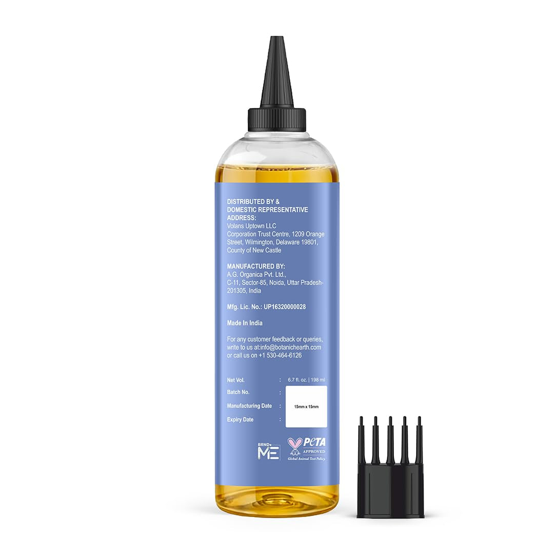 Lightweight Rosemary Hair Oil 6.7 Fl Oz | Non-Greasy Oil for Fine & Thin Hair | with Rosemary, Castor Oil & Biotin | Smooths Frizz & Adds Shine | for Men & Women
